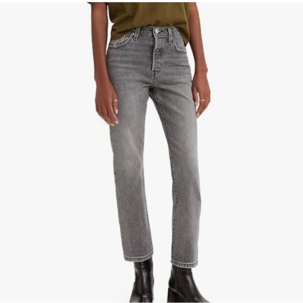 Levi, Grey Wedgie Straight Jeans, size 25